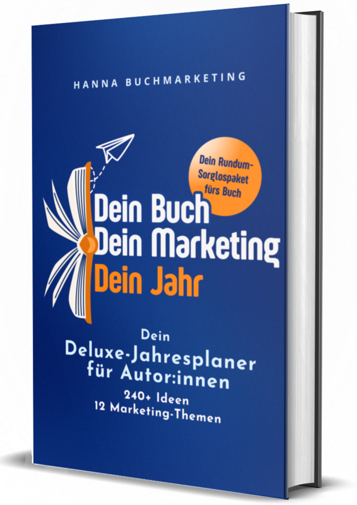 Flexibler Jahresplaner für Autor:innen Deluxe: "Mein Buch. Mein Marketing. Mein Jahr" Mal ehrlich: Nur schreiben reicht heute nicht mehr. Damit dein Buch Leser:innen findet, brauchst du Marketing, aber bitte so, dass es zu dir passt. Dieser Planer hilft dir deine Leser:innen zu finden und zu begeistern, gibt dir Struktur, wenn du sie brauchst, und liefert Ideen, wenn dir die Inspiration fehlt. Du findest hier: Buchmarketing, das in dein Leben passt 365 Aktionstage 240+ Contentideen Ziel-Vorlagen Buchideen-Planer, Leseliste & Nano-Schreibtracker 49 Seiten Marketing-Wissen inkl. Mitmach-Seiten, um sofort loszulegen – Social Media, Newsletter, Release-Phasen und vieles mehr